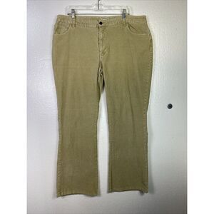 St Johns Bay Womens Corduroy Pants 20W Stretch Beige Med rise Straight‎ leg Mod
